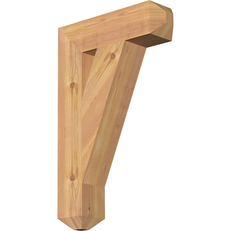 Traditional Craftsman Smooth Bracket, Western Red Cedar, 3 1/2W X 14D X 22H